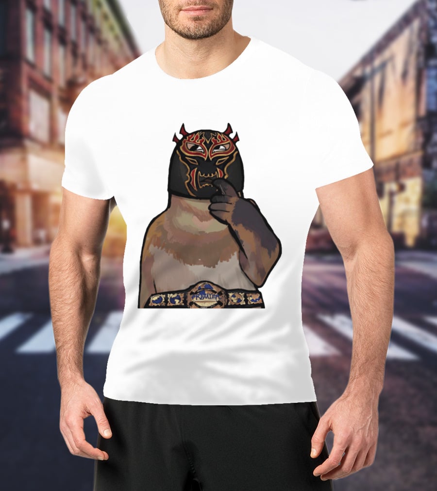 PrawTel Wrestling Champion Luchador Masked Monkey T-Shirt