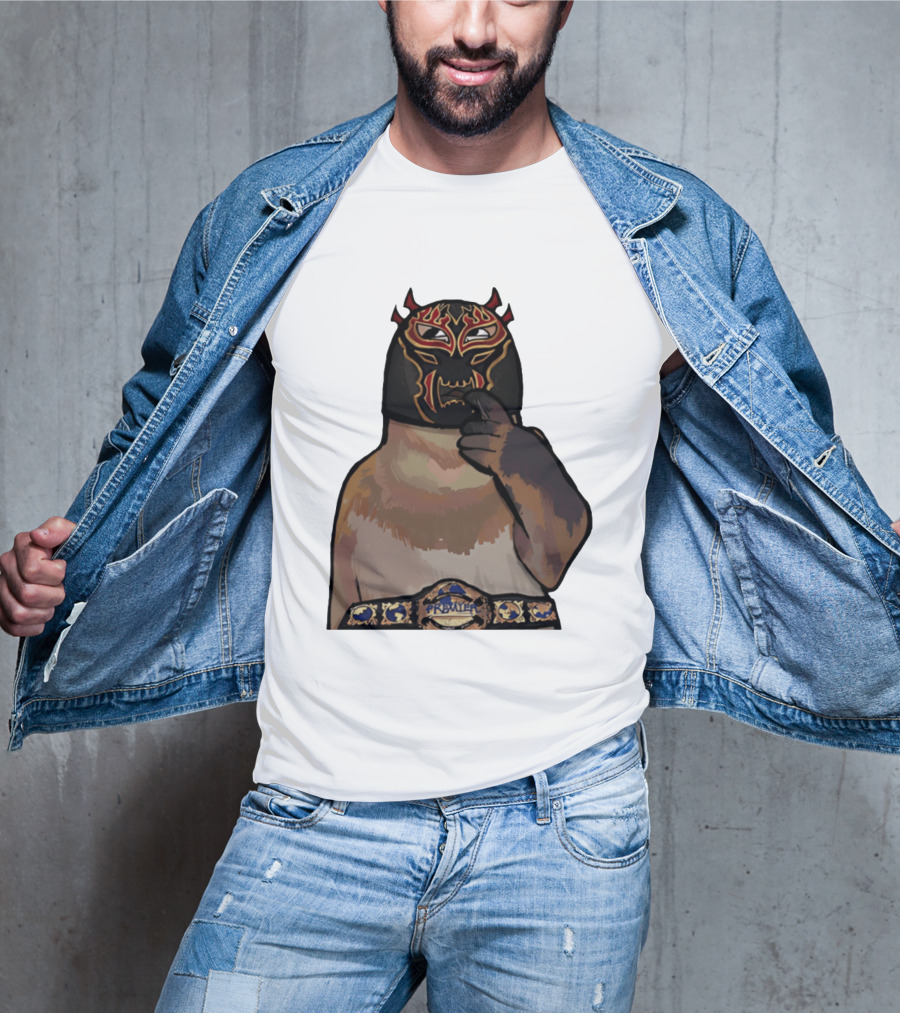 PrawTel Wrestling Champion Luchador Masked Monkey T-Shirt
