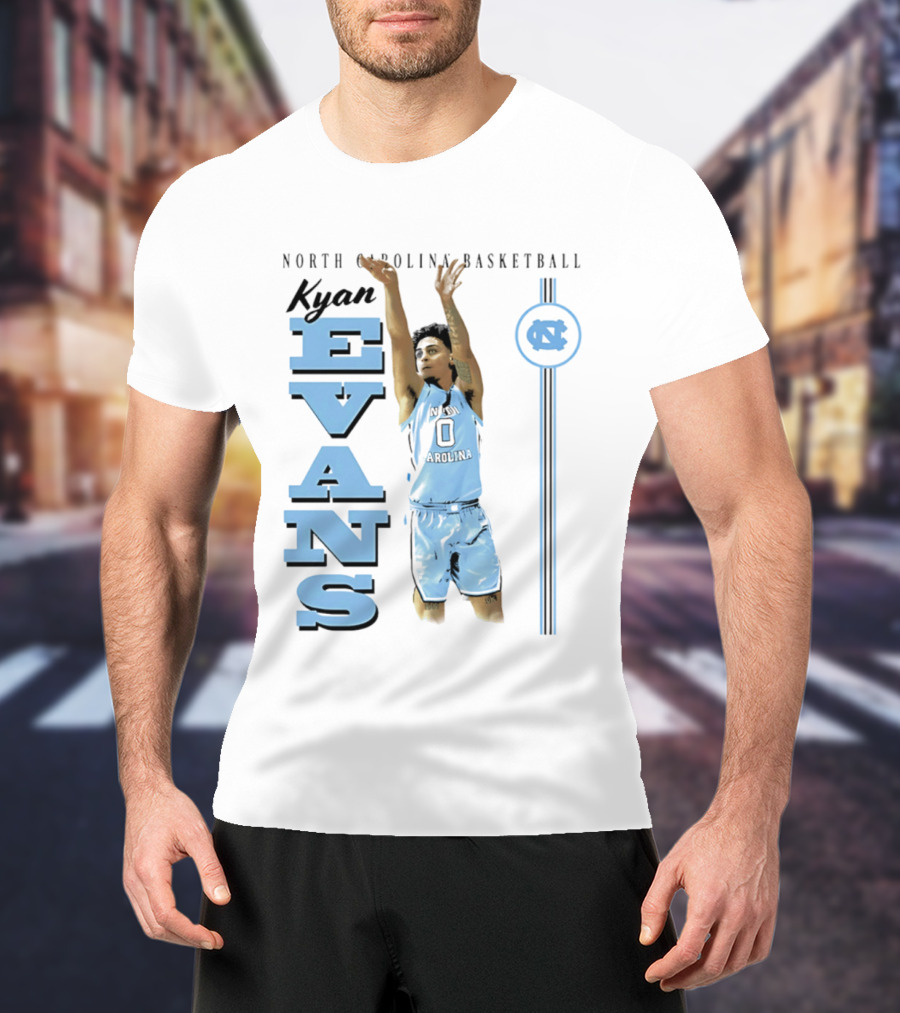 Kyan Evans North Carolina Basketball Tar Heels Team Spirit T-Shirt