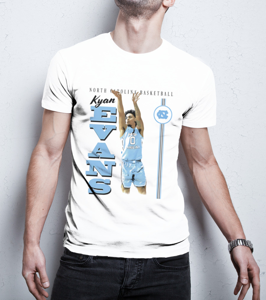 Kyan Evans North Carolina Basketball Tar Heels Team Spirit T-Shirt