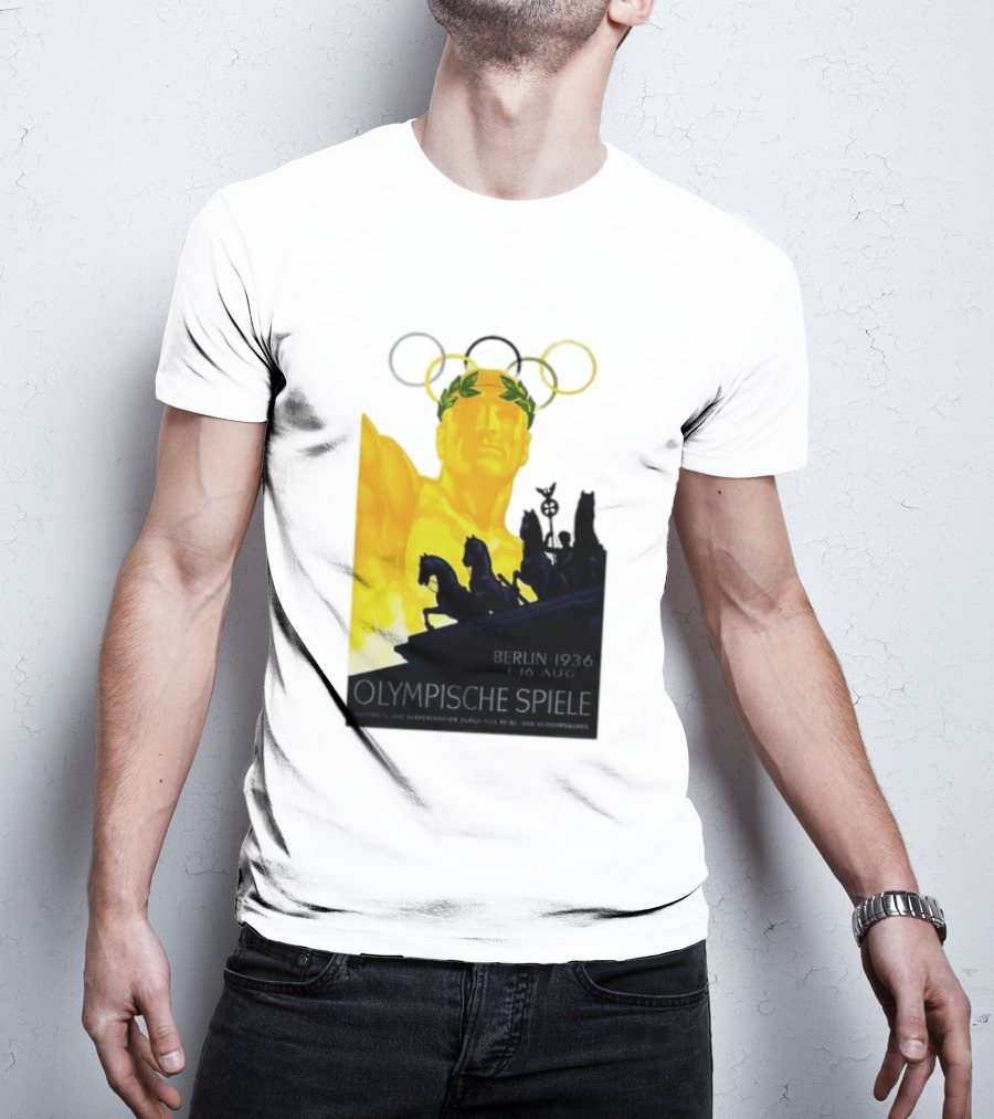 Berlin 1936 1 16 Aug Olympische Spiele Olympische Ringe Quadriga T-Shirt