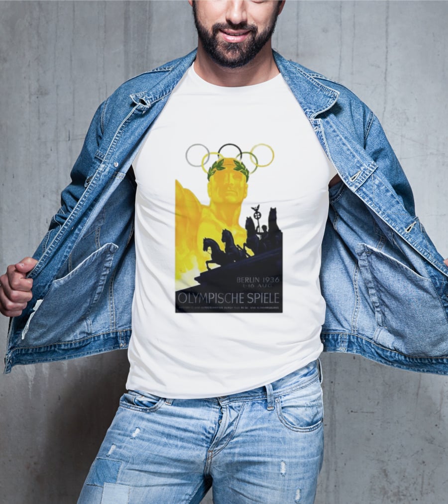 Berlin 1936 1 16 Aug Olympische Spiele Olympische Ringe Quadriga T-Shirt