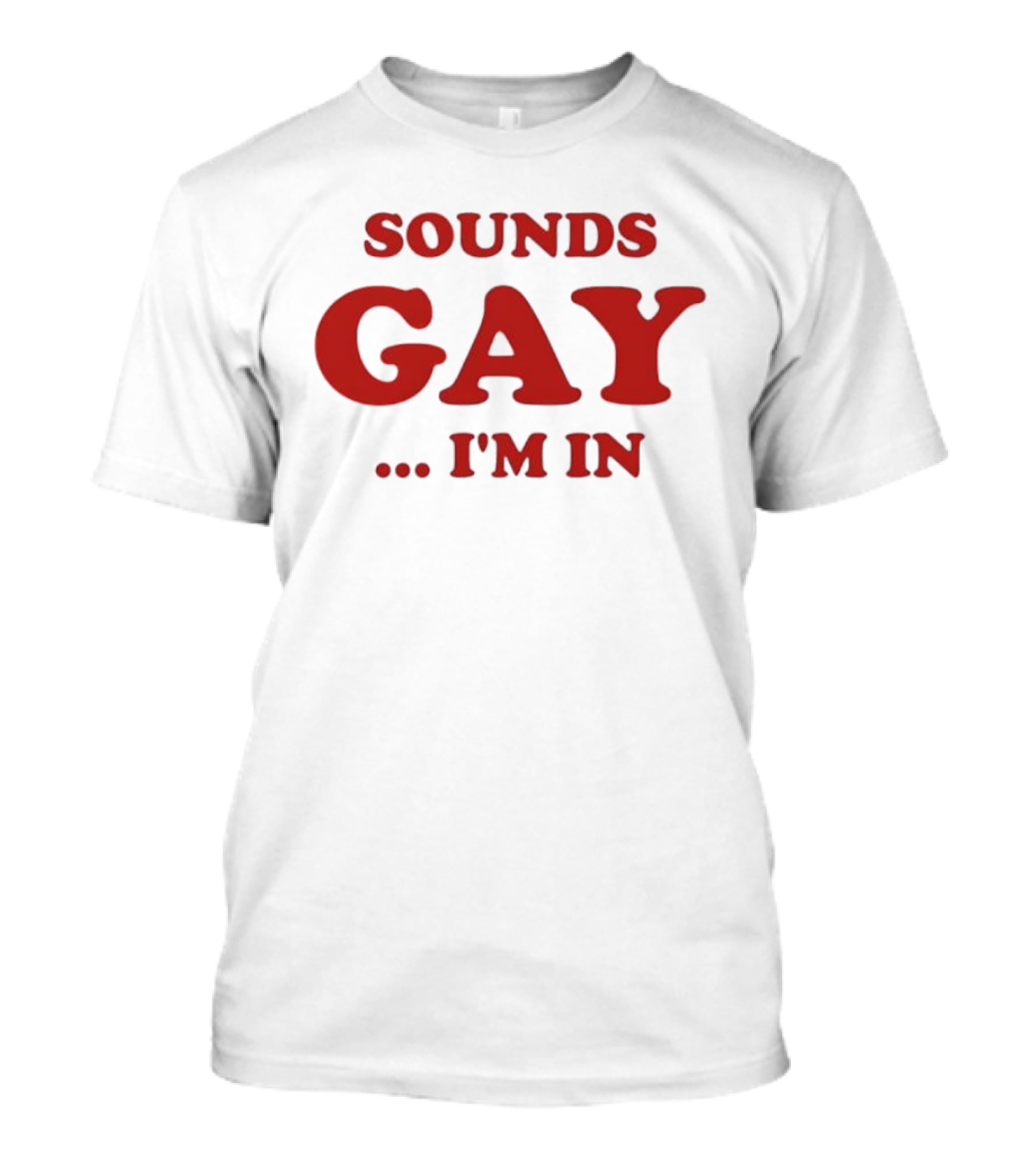 Sounds Gay I'm In Bold Red Retro Vibes T-Shirt