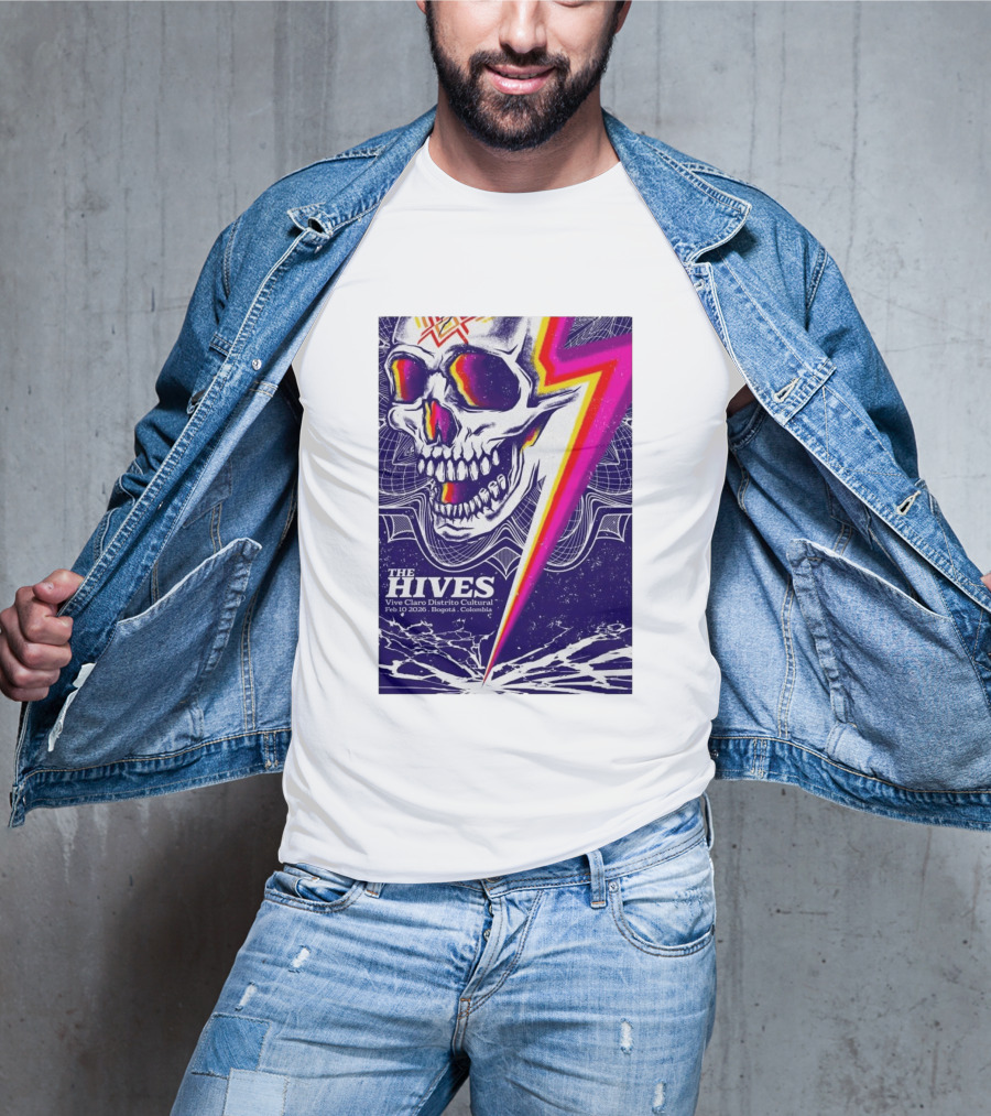 The Hives Vive Claro Distrito Cultural Bogotá Skull Lightning Feb 10 2026 T-Shirt