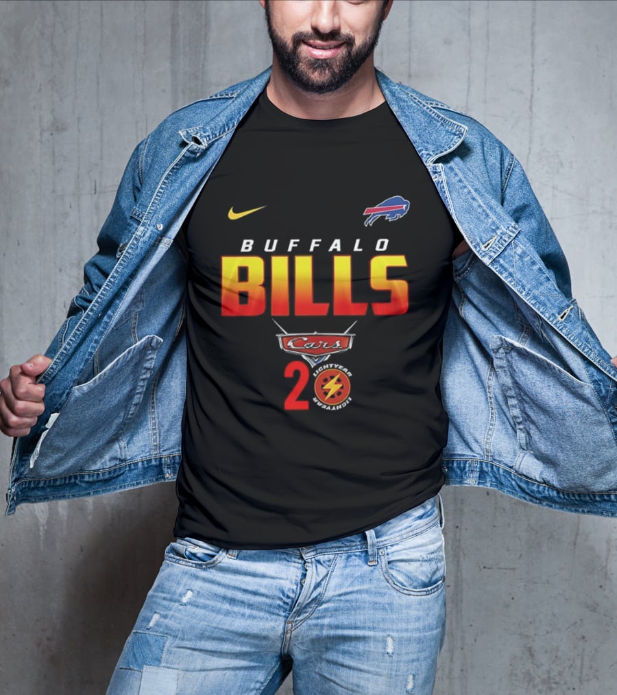 Buffalo Bills Nike Lightning Cars 20th Anniversary T-Shirt