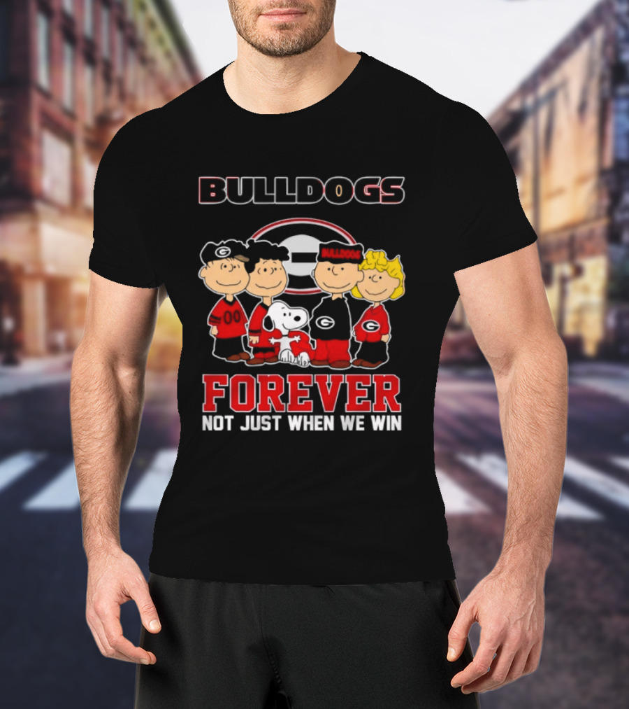 Bulldogs Snoopy Friends Forever Not Just When We Win T-Shirt