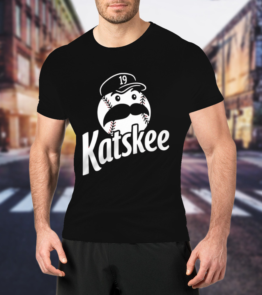 Katskee 19 Baseball Mustache Character With Nebraska T-Shirt
