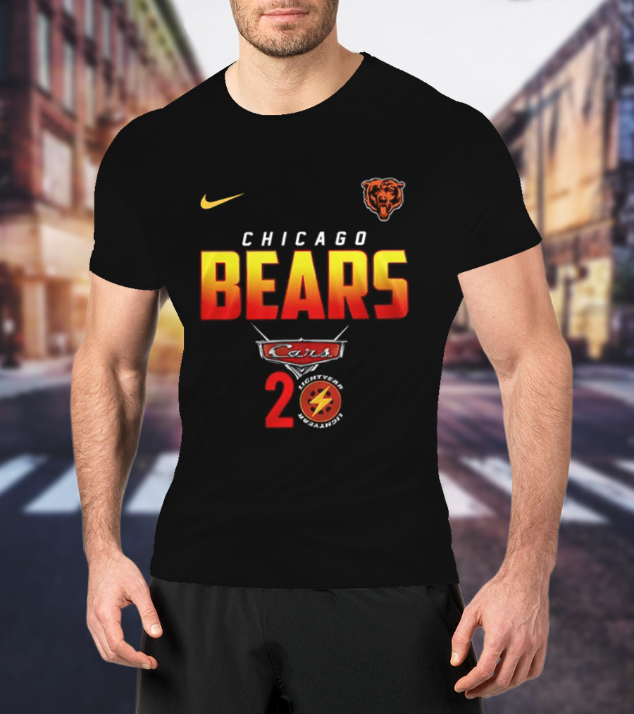 Chicago Bears Cars 20th Anniversary Nike Collaboration With Lightning T-Shirt