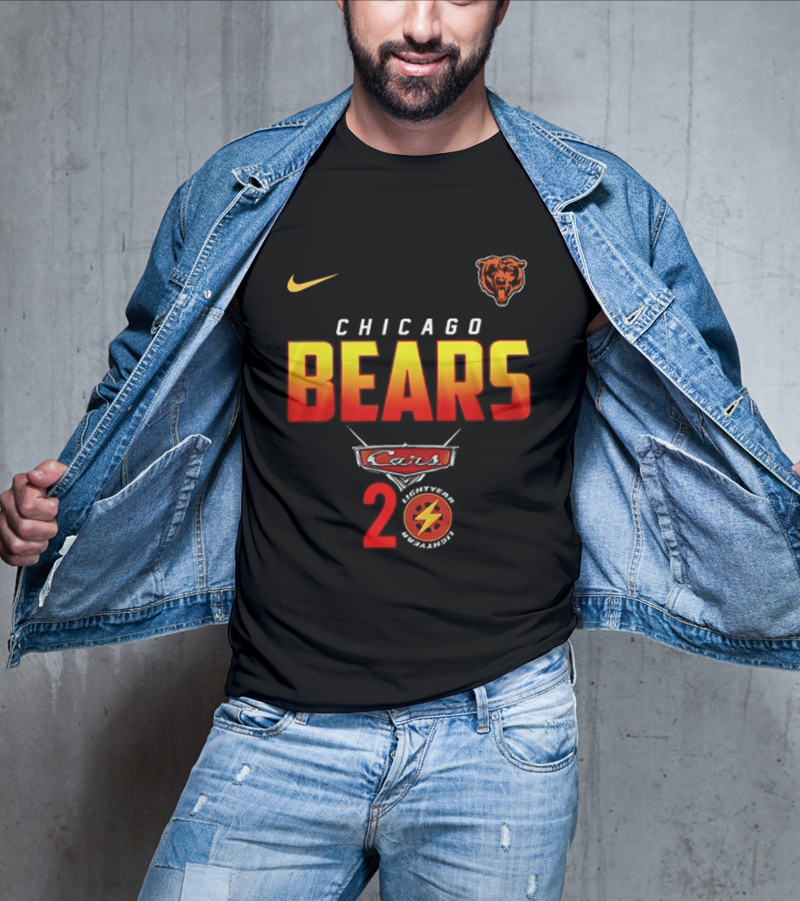 Chicago Bears Cars 20th Anniversary Nike Collaboration With Lightning T-Shirt