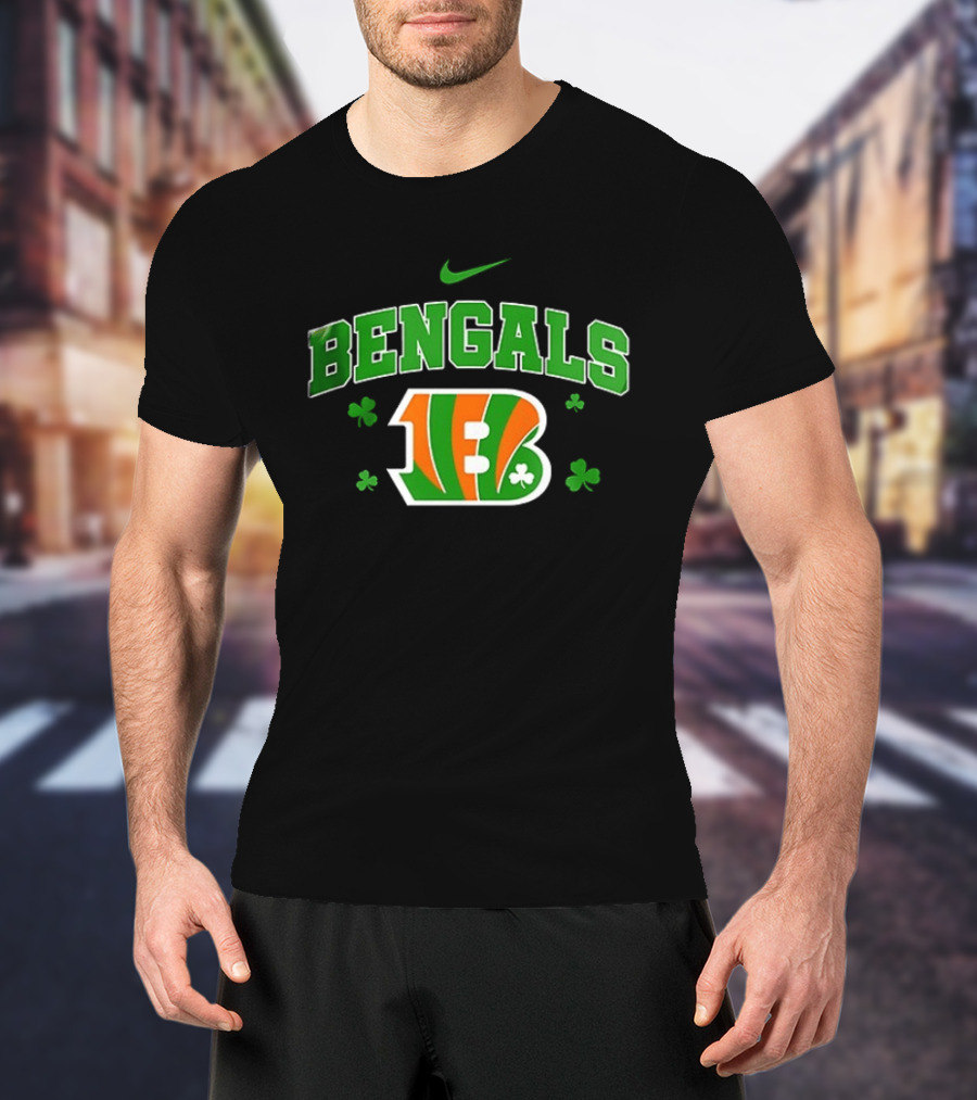 Cincinnati Bengals Irish Green Nike Shamrock T-Shirt