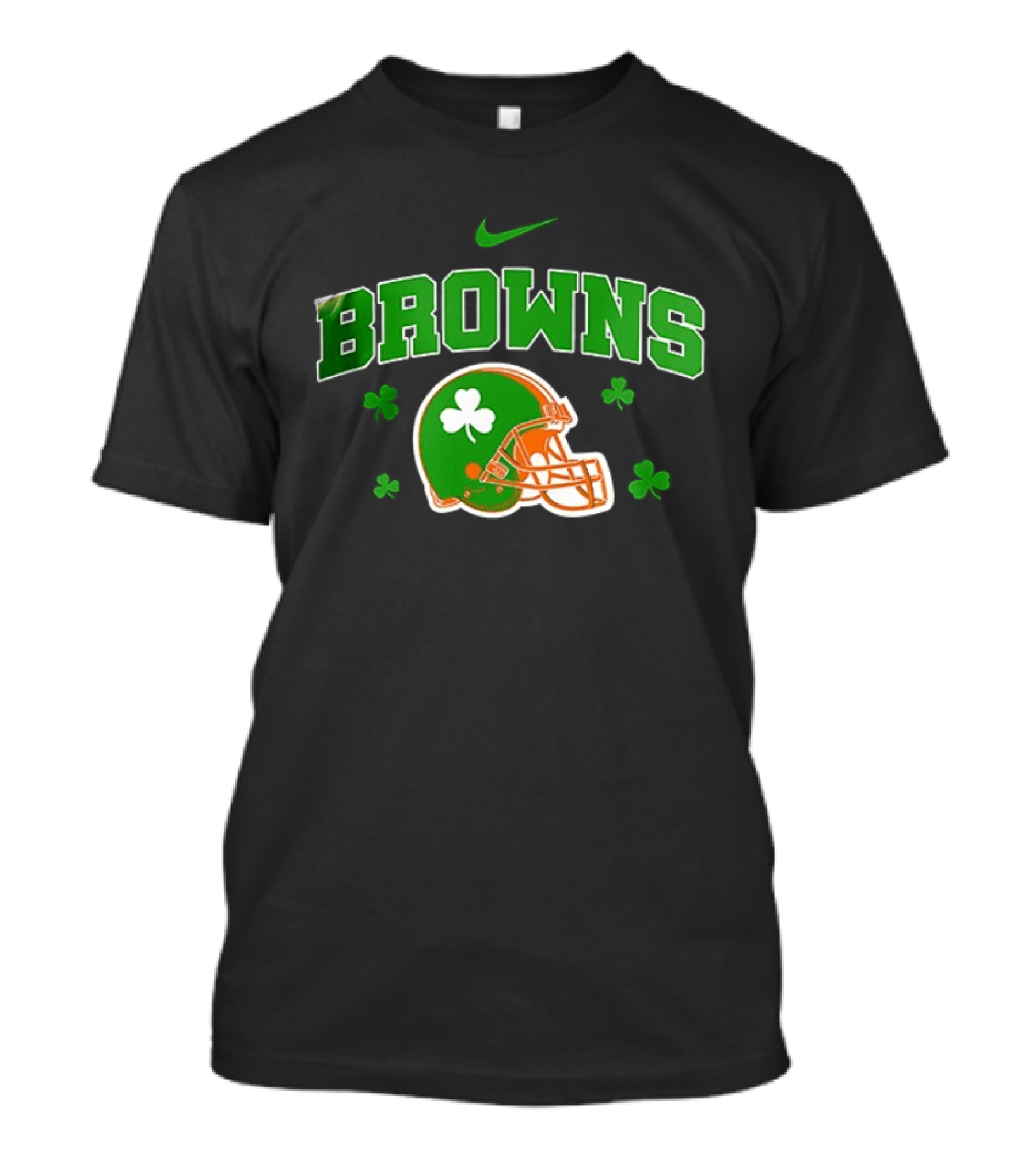 Browns Irish Inspired Football Shamrock Theme Nike T-Shirt