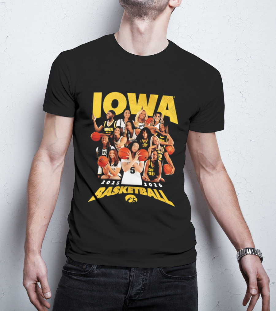Iowa Women's Basketball Team 2025 2026 Collage T-Shirt