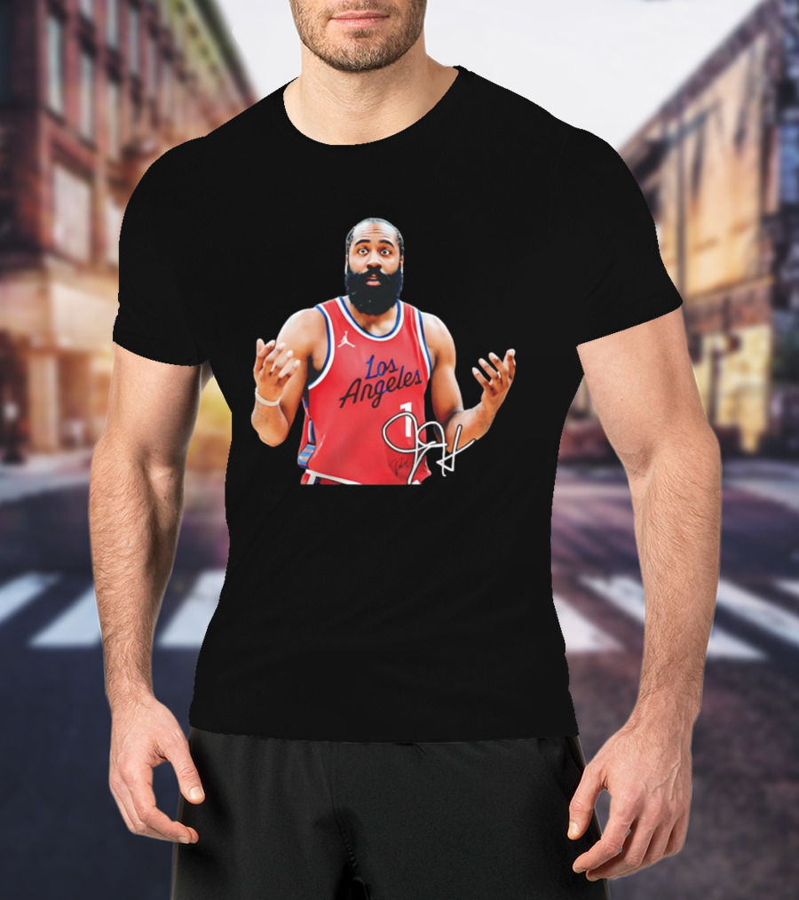 James Harden Los Angeles Basketball Jersey Player Collage T-Shirt