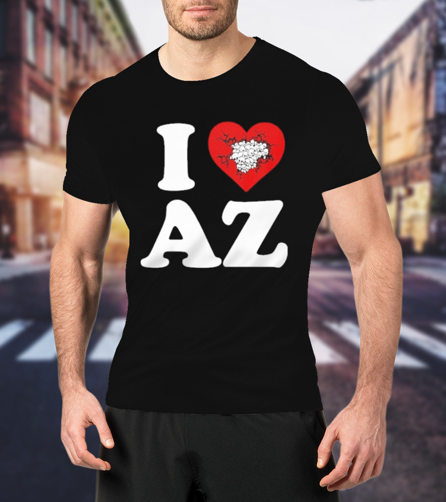 Gatecreeper I Heart Arizona Skull Heart T-Shirt