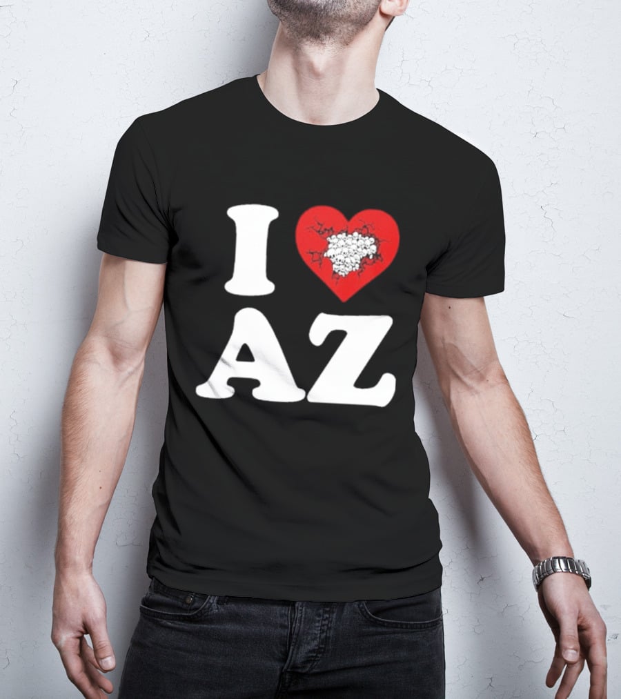 Gatecreeper I Heart Arizona Skull Heart T-Shirt