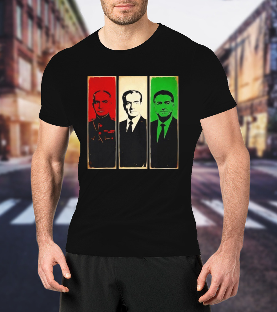 Pahlavi Kings Of Iran Reza Mohammad Reza Iran Flag T-Shirt