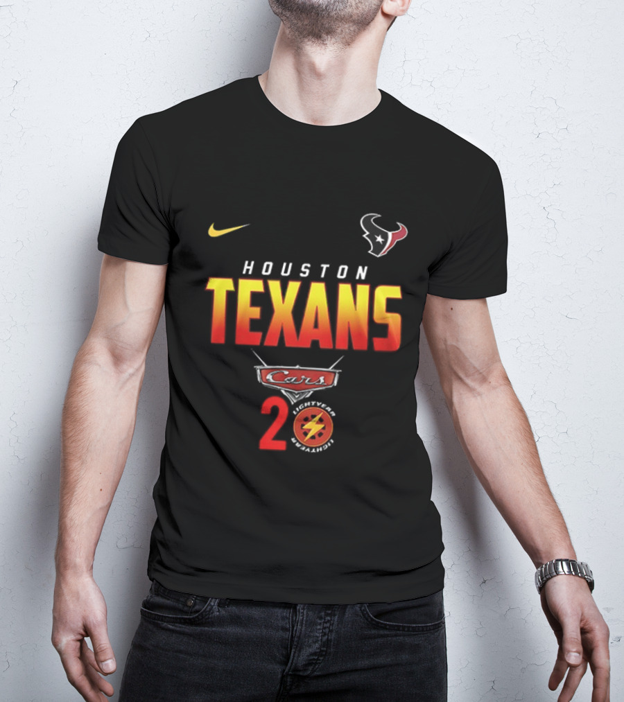 Houston Texans Cars 20 Nike Anniversary Lightning Bolt T-Shirt
