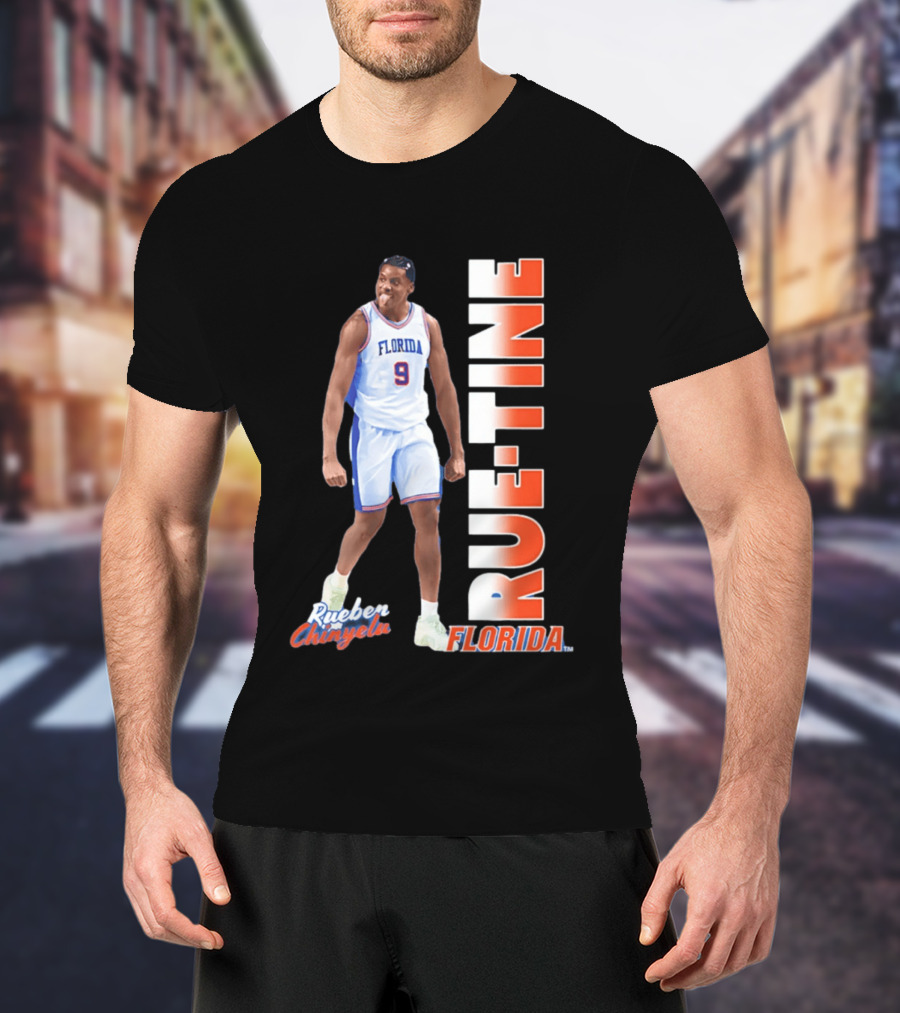 Rueben Chinyelu Florida Gators 9 RUE TINE Basketball T-Shirt