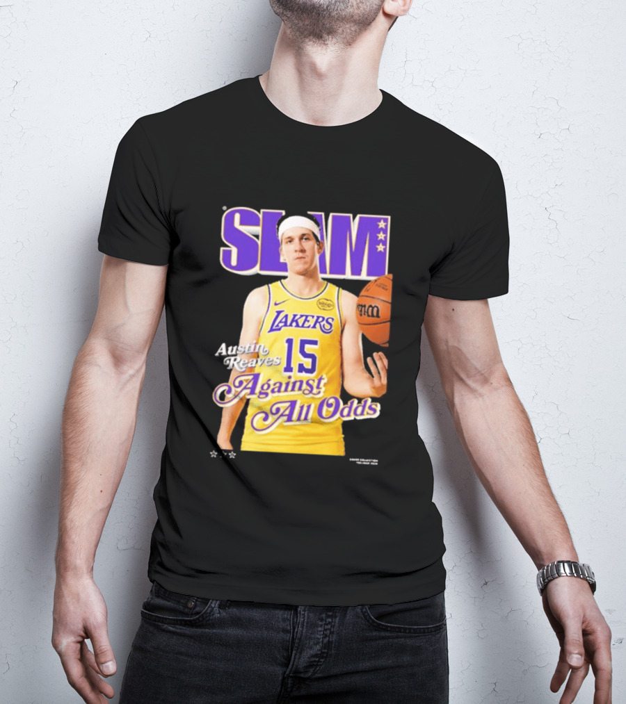 SLAM Cover Austin Reaves Against All Odds Los Angeles Lakers NBA T-Shirt