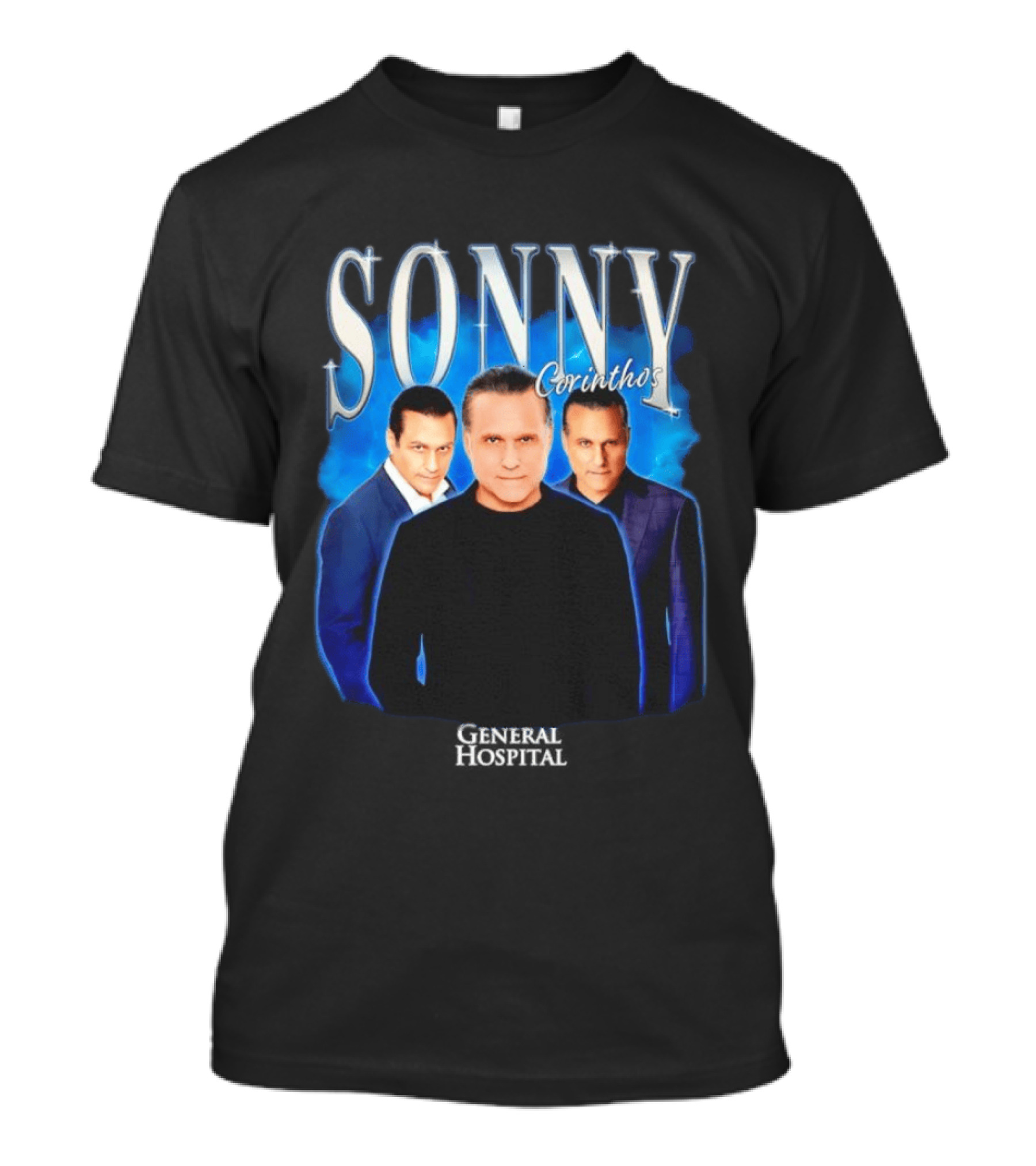 Sonny Corinthos General Hospital Soap Opera Character Trio Blue T-Shirt