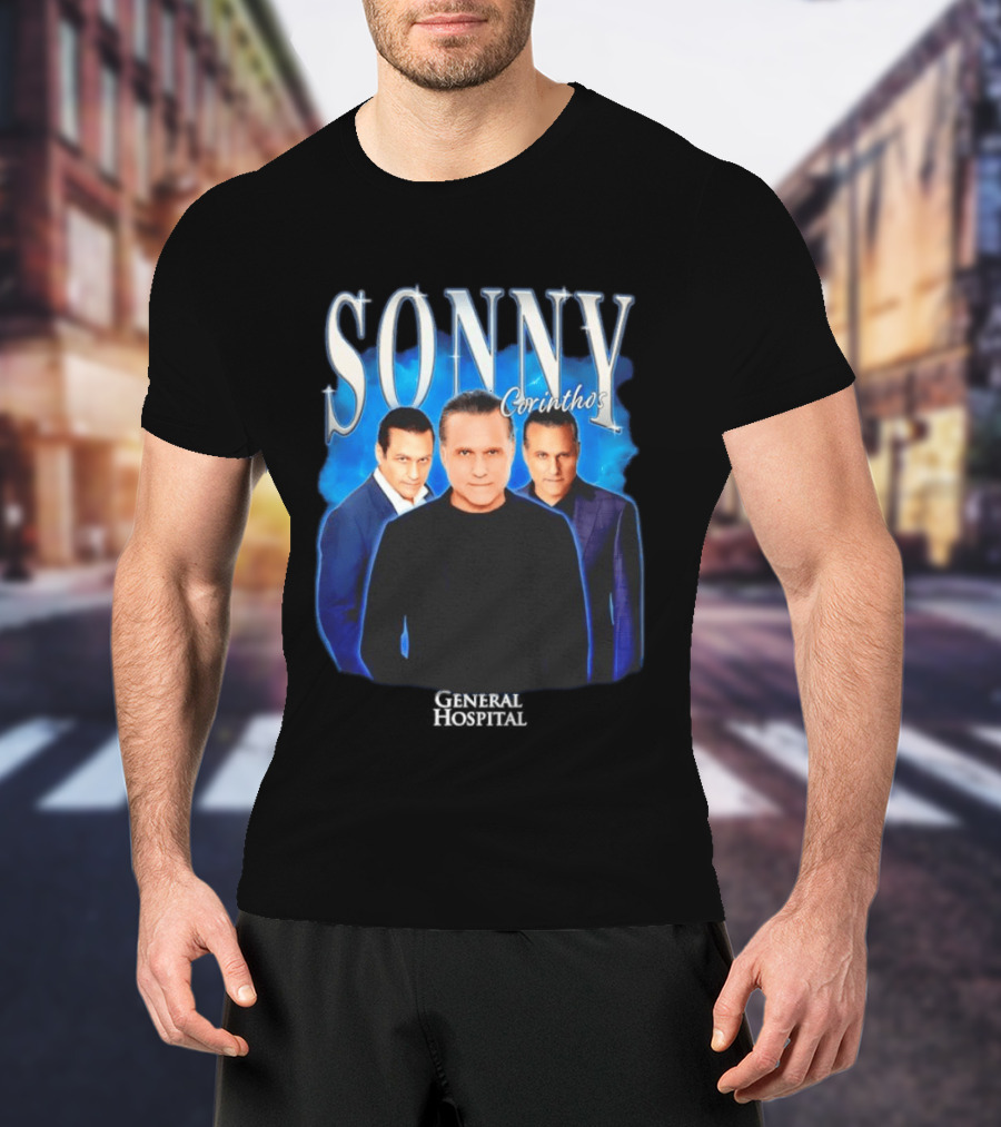 Sonny Corinthos General Hospital Soap Opera Character Trio Blue T-Shirt
