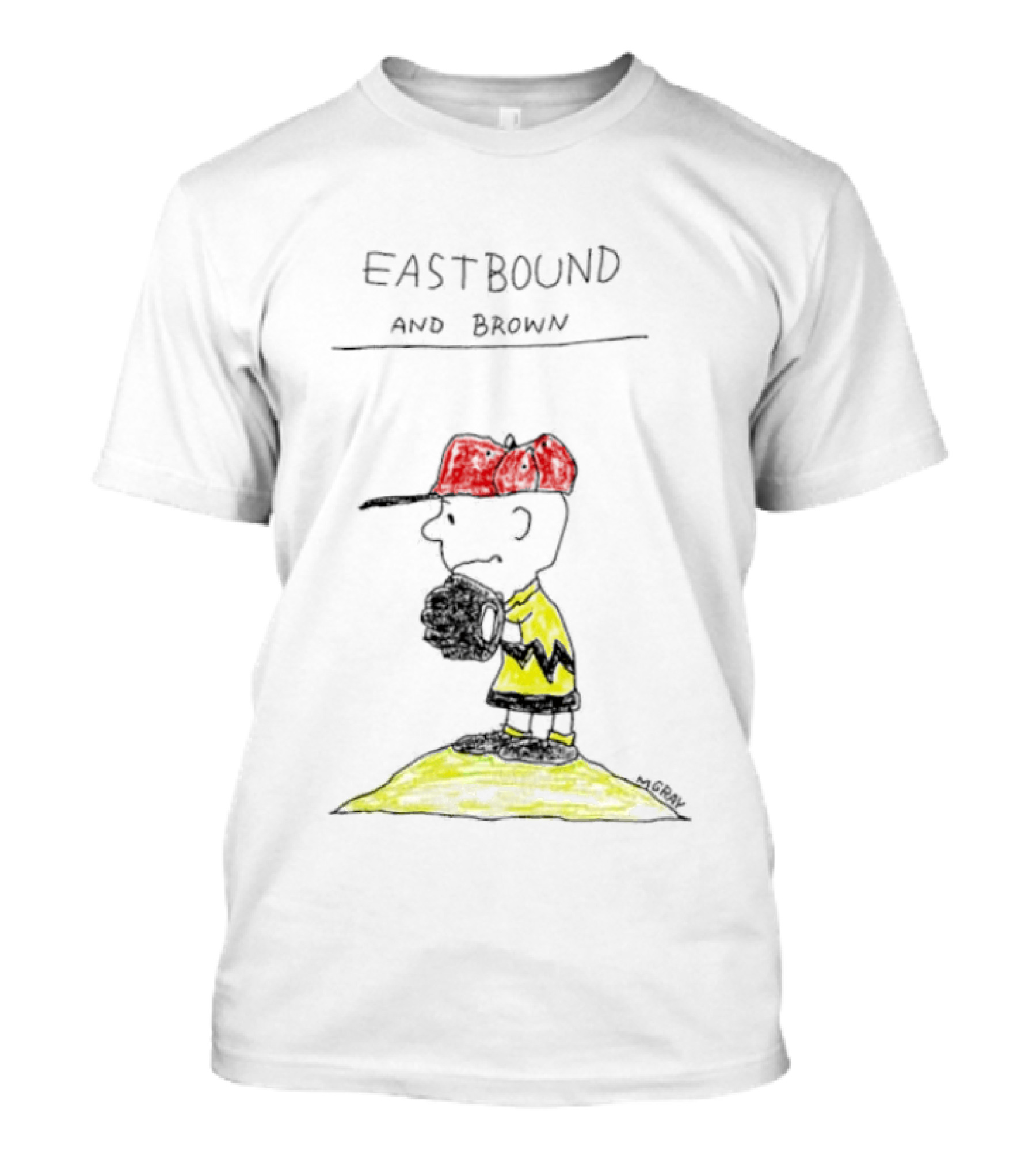 Eastbound And Brown Charlie Comic Baseball Pitcher T-Shirt