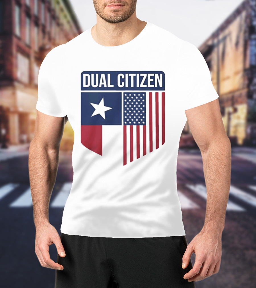 Texas Dual Citizen State Flag Star And Stripes T-Shirt