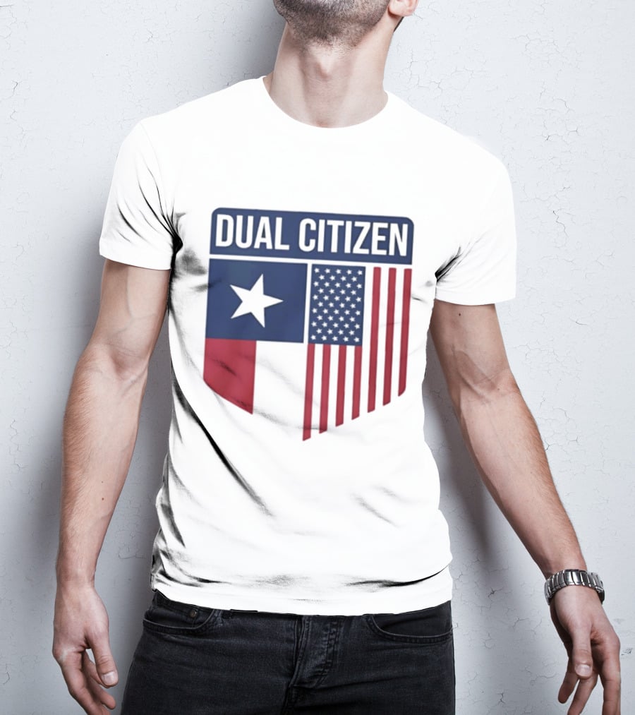 Texas Dual Citizen State Flag Star And Stripes T-Shirt