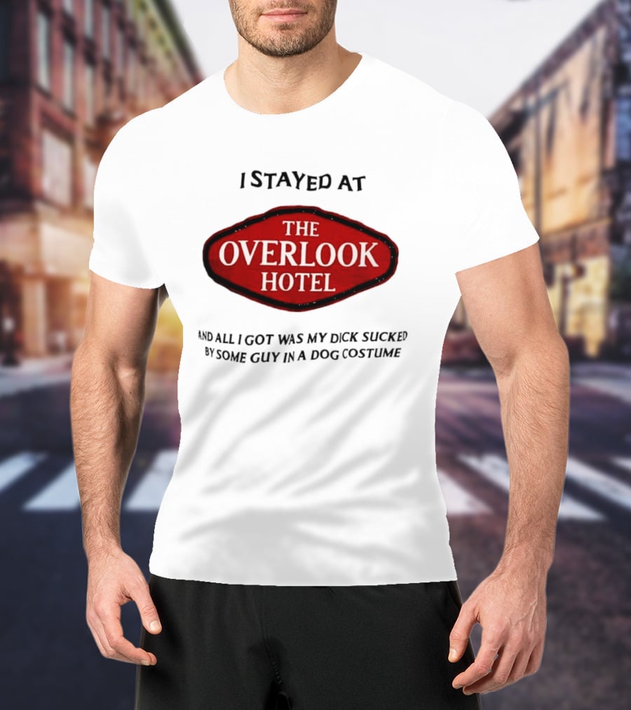 Overlook Hotel Experience Guy In Dog Costume T-Shirt