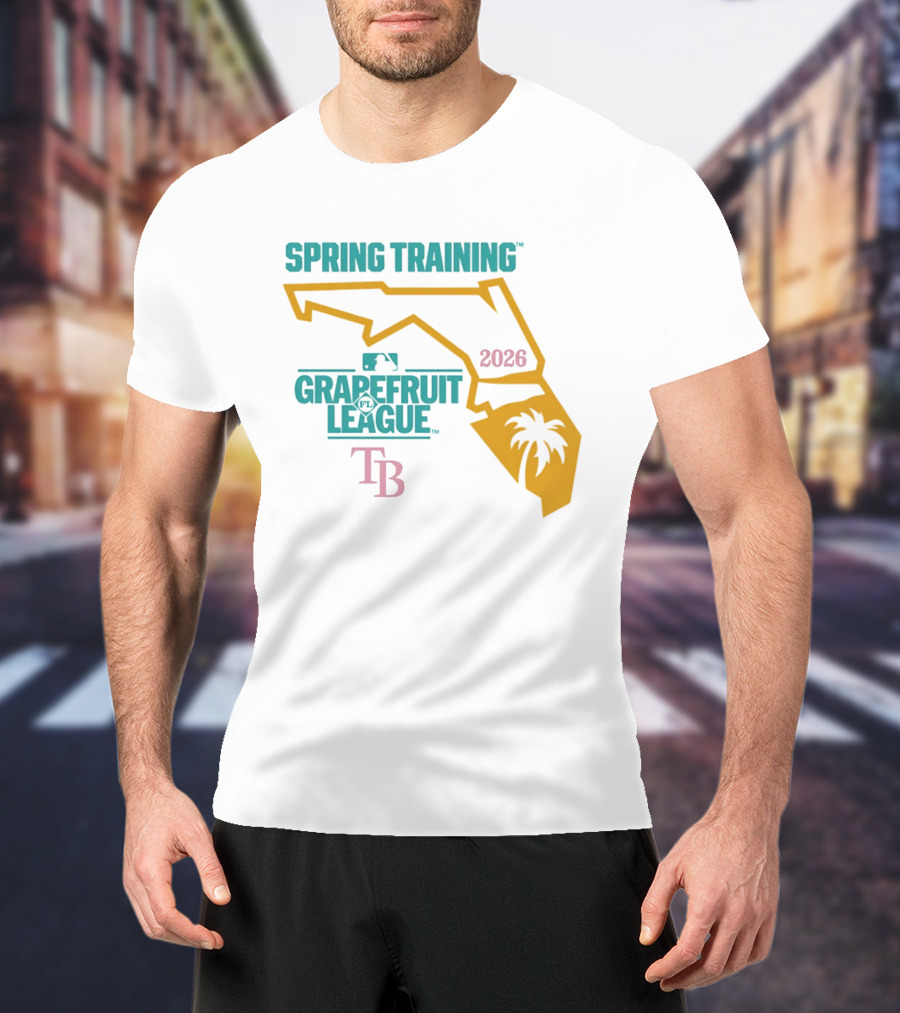 Tampa Bay Rays 2026 Spring Training Grapefruit League Florida Map Palm Tree T-Shirt