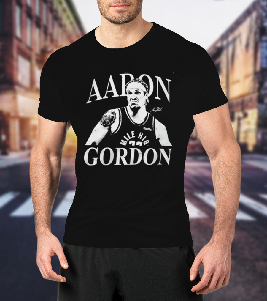Aaron Gordon Denver Nuggets Mile High Basketball T-Shirt