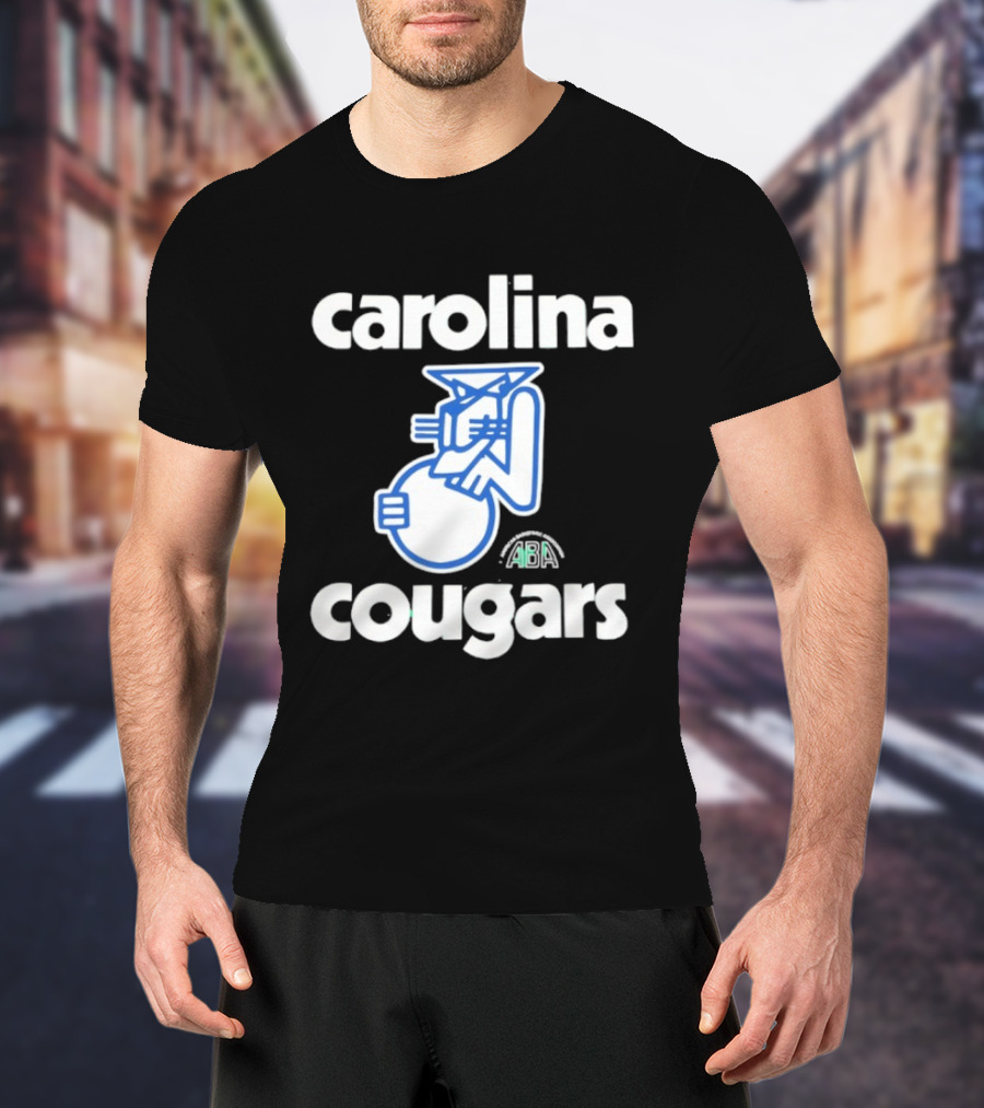 Carolina Cougars ABA Retro Basketball Team T-Shirt