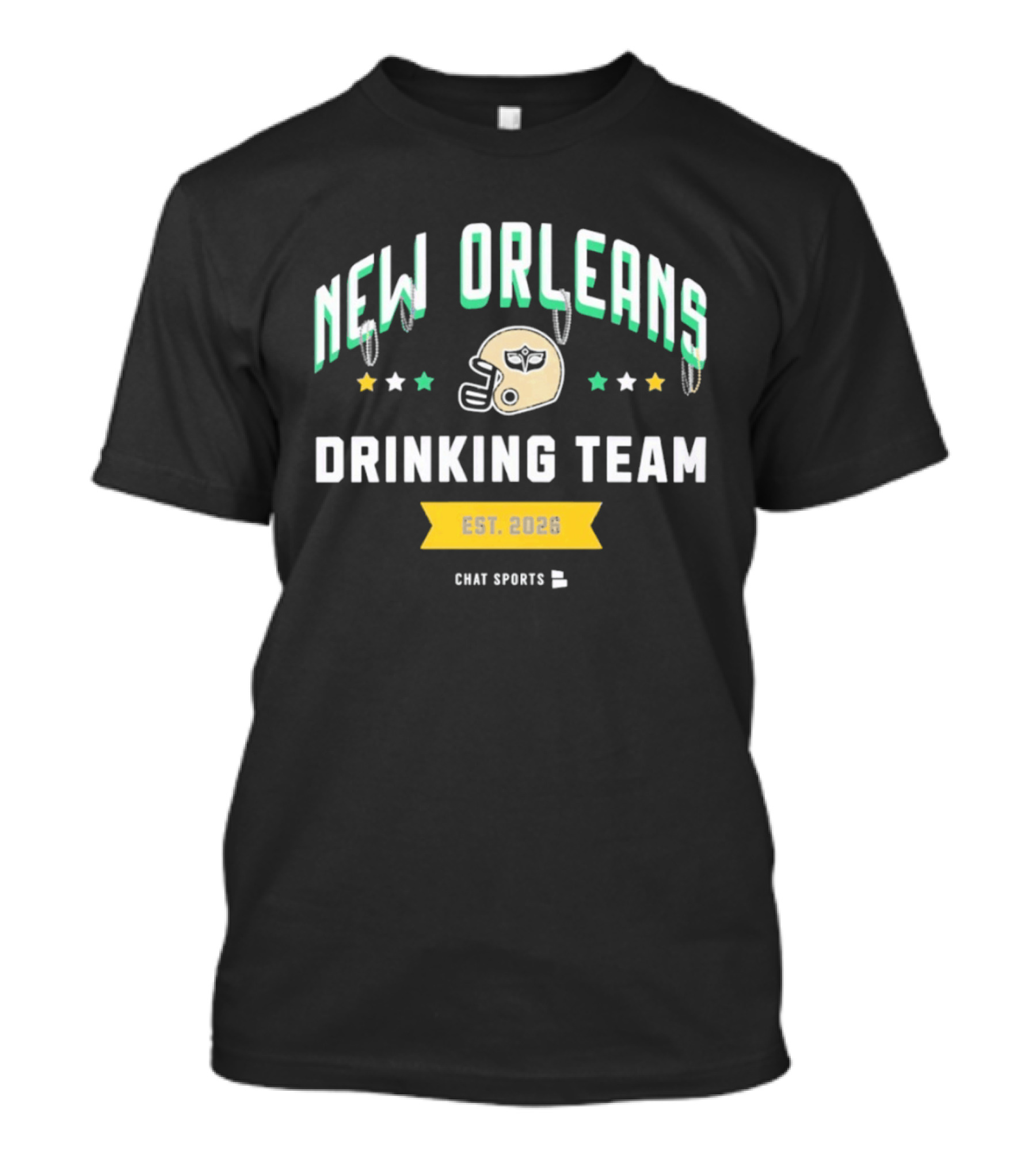 New Orleans Drinking Team Est 2020 Chat Sports Football Helmet Stars T-Shirt