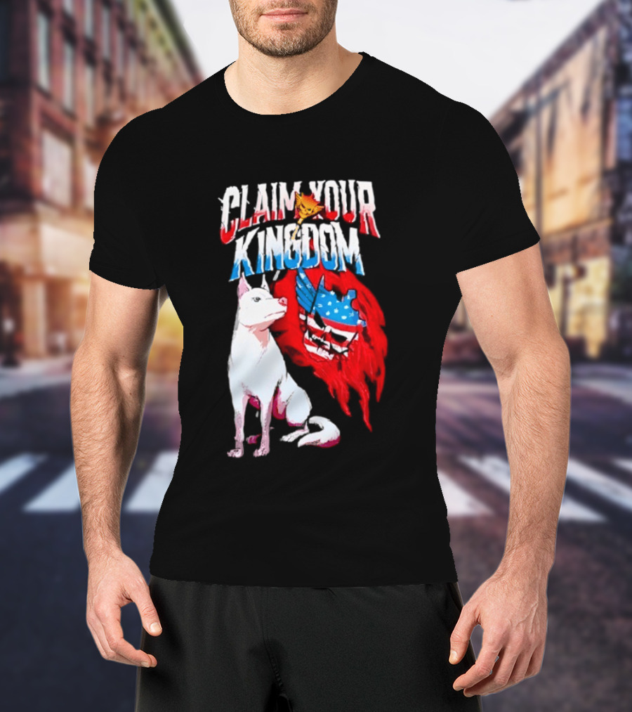 Cody Rhodes Pharaoh Dog Claim Your Kingdom WWE American Flag T-Shirt