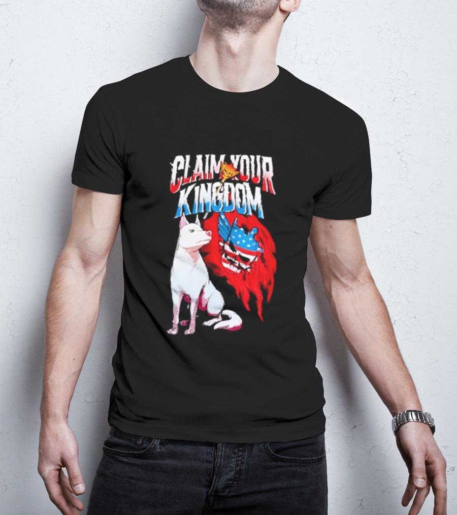 Cody Rhodes Pharaoh Dog Claim Your Kingdom WWE American Flag T-Shirt