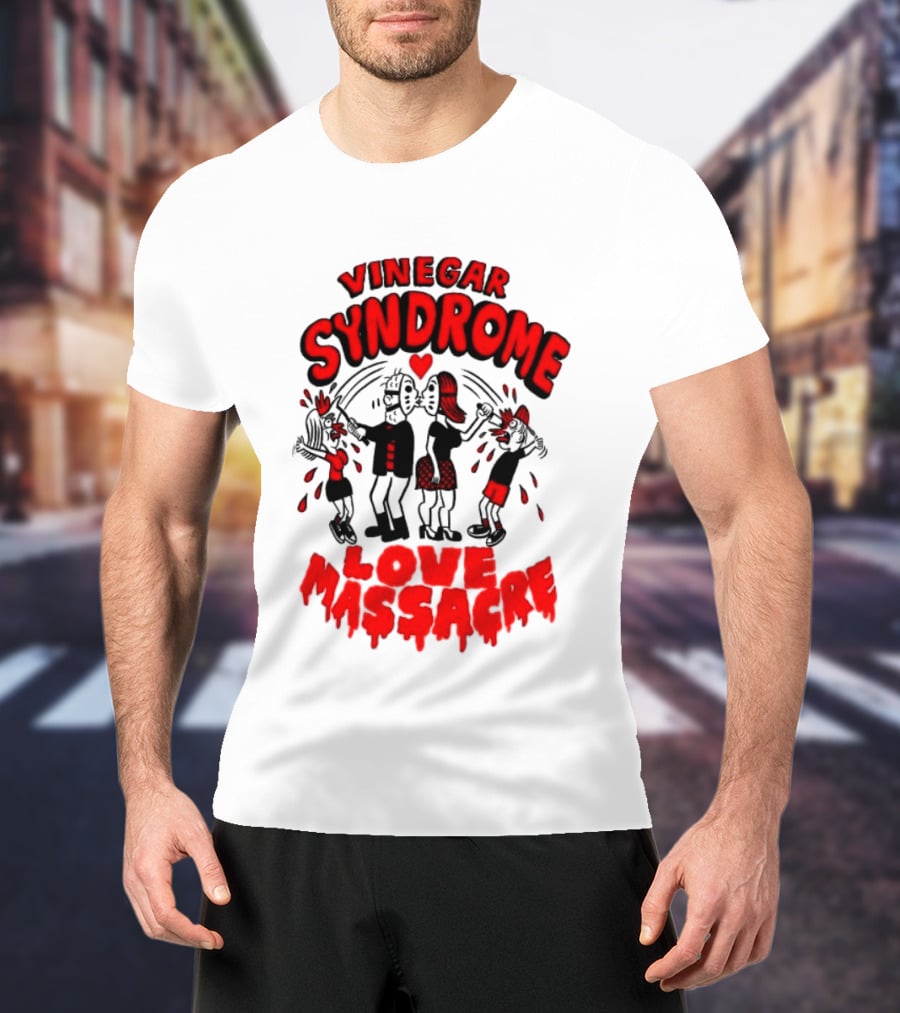 Vinegar Syndrome Love Massacre Retro Horror Comic T-Shirt
