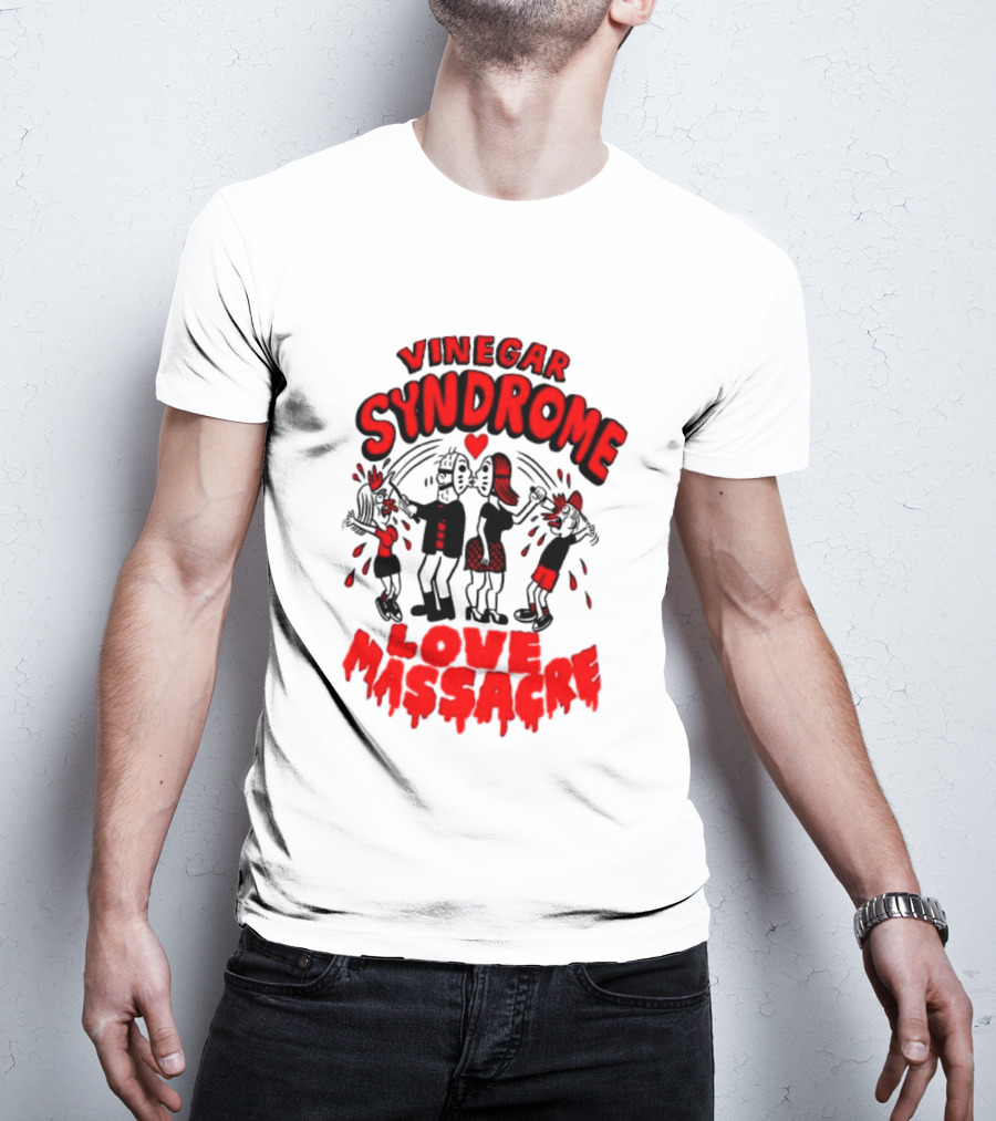 Vinegar Syndrome Love Massacre Retro Horror Comic T-Shirt