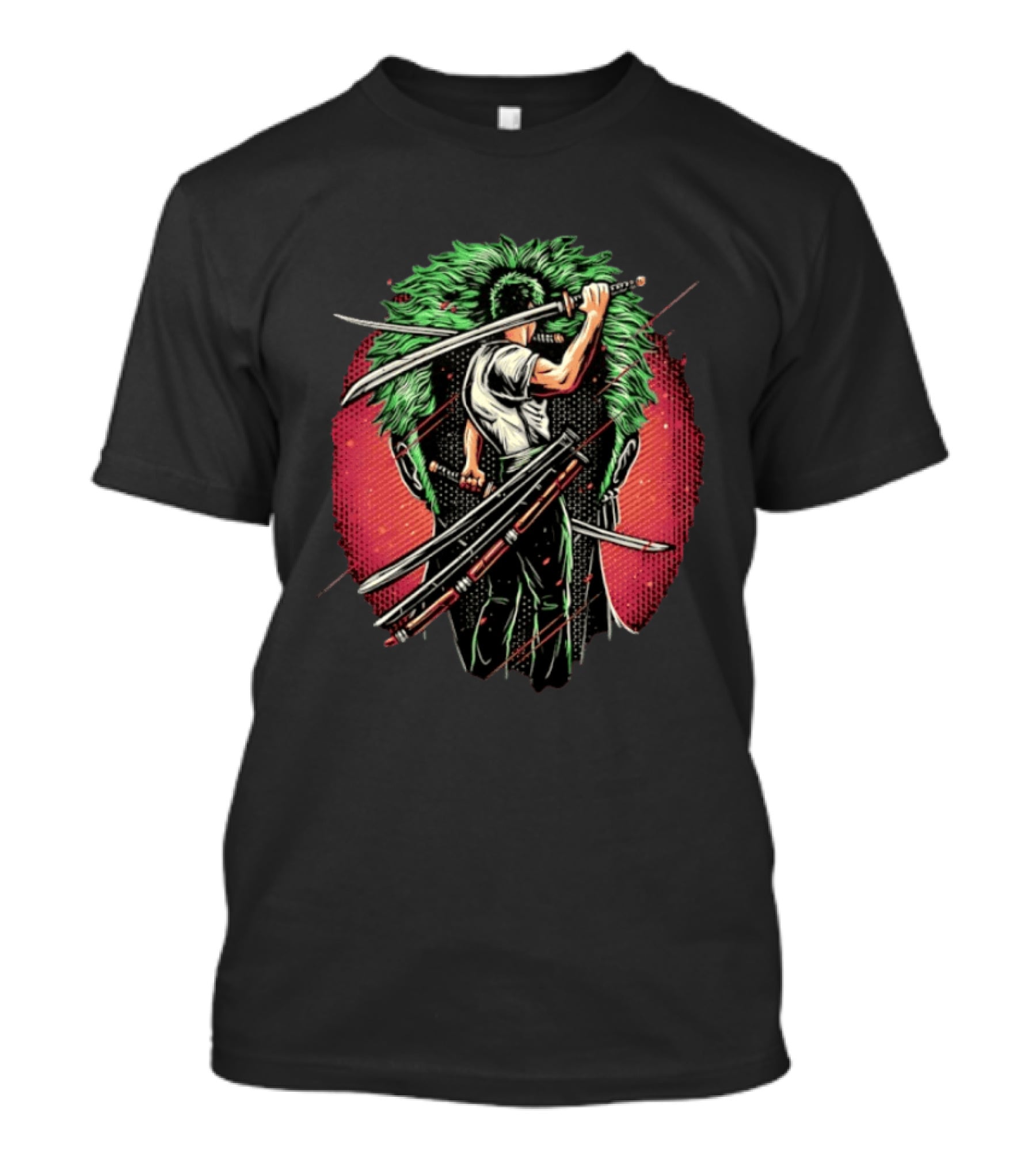 Roronoa Zoro One Piece Green Haired Swordsman Epic Battle Stance T-Shirt