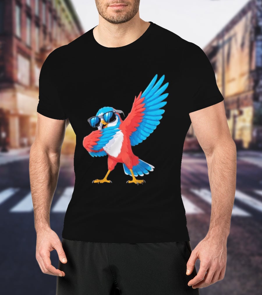 Sea Hawk Bird Dabbing With Sunglasses T-Shirt