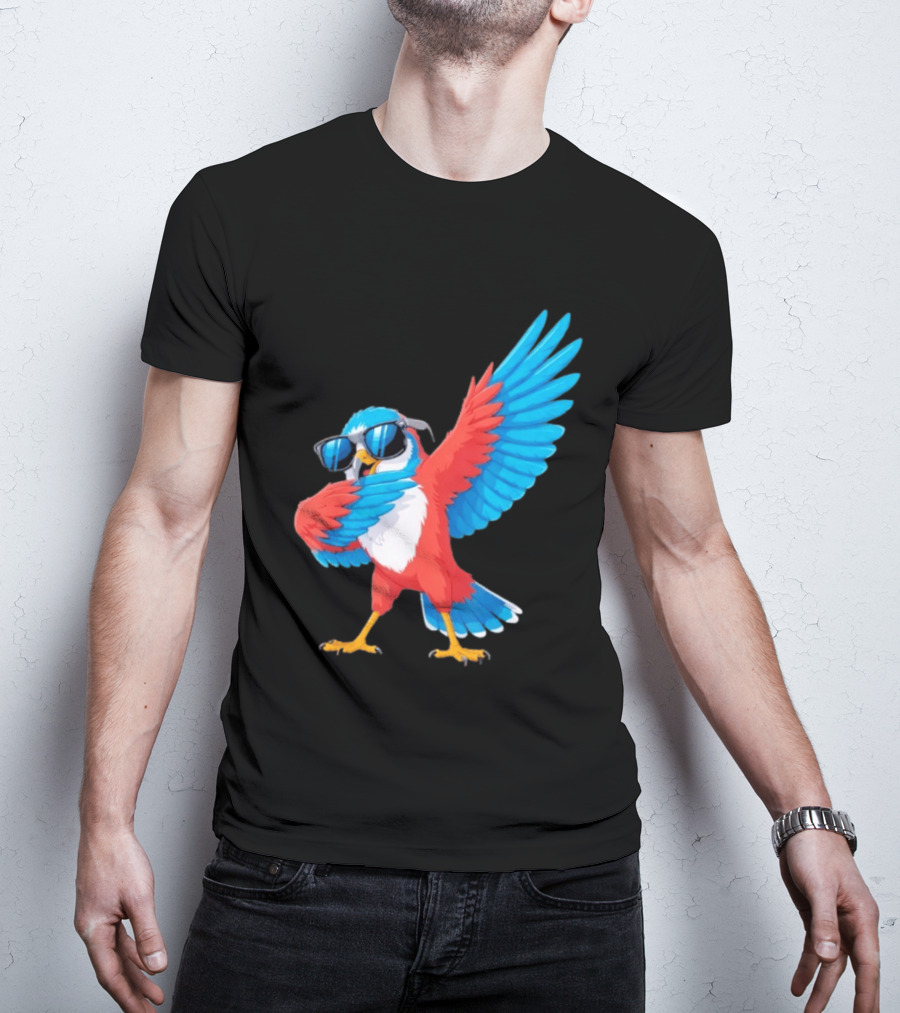 Sea Hawk Bird Dabbing With Sunglasses T-Shirt