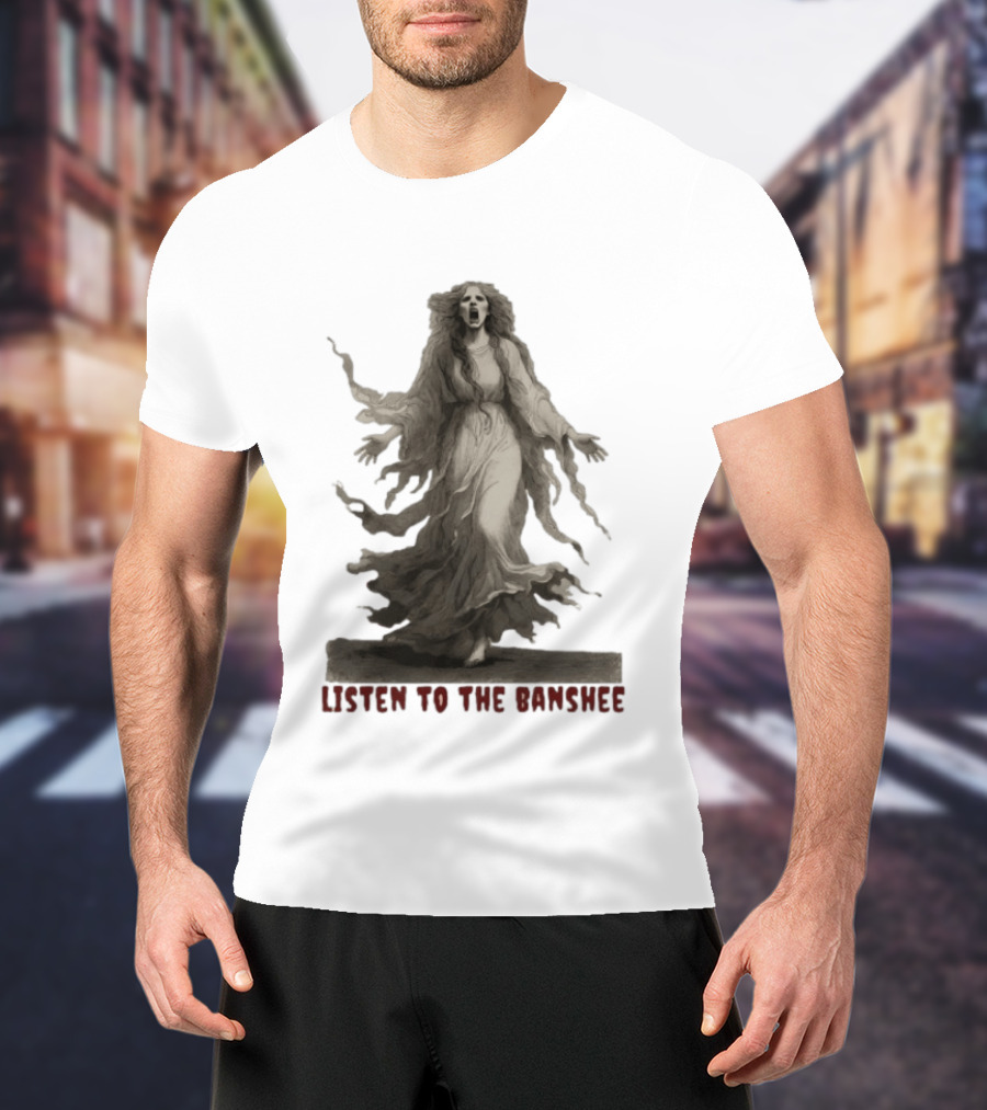 Ghost Girl Listen To The Banshee Eerie Spectral T-Shirt