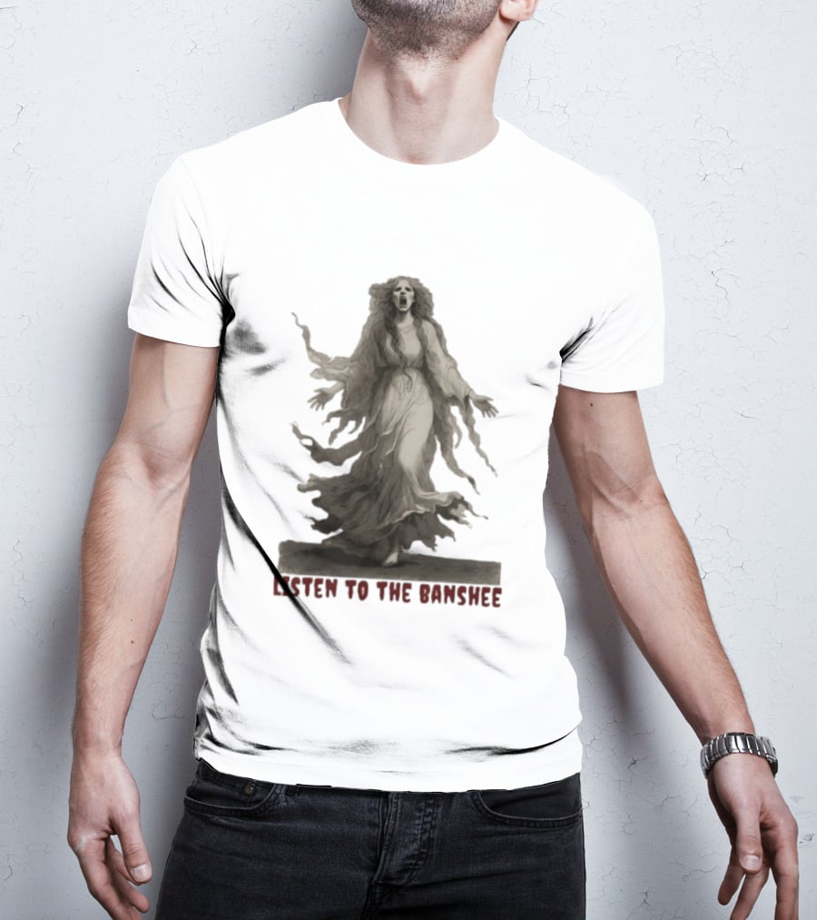 Ghost Girl Listen To The Banshee Eerie Spectral T-Shirt
