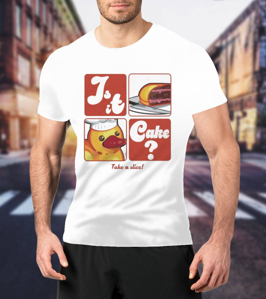 Is It Cake Rubber Ducky Chef Puzzle Blocks T-Shirt