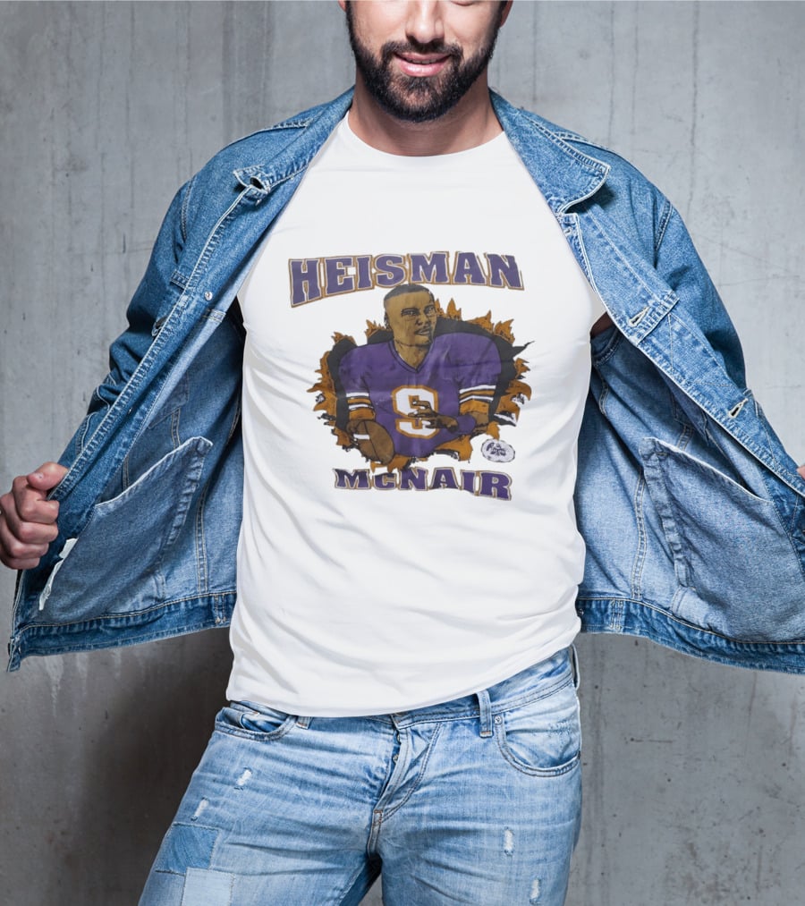 HEISMAN MCNAIR Purple Jersey Football T-Shirt