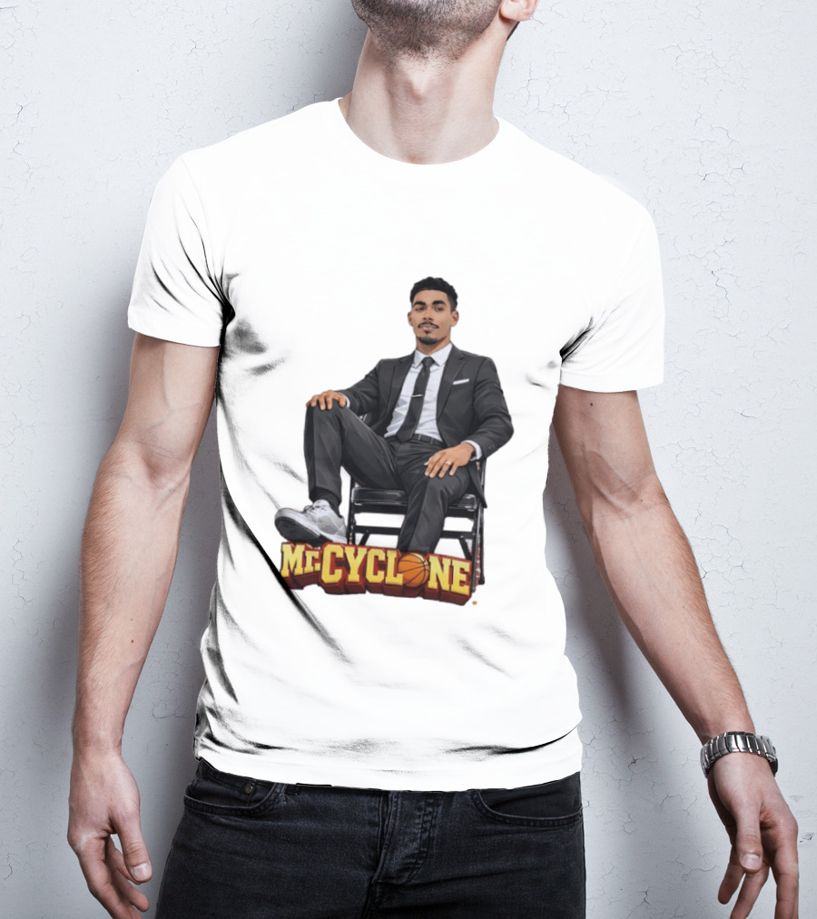 Mr Cyclone Tamin Lipsey In Suit On Chair Iowa State Cyclones T-Shirt