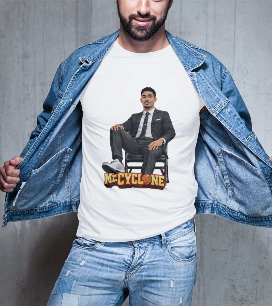 Mr Cyclone Tamin Lipsey In Suit On Chair Iowa State Cyclones T-Shirt