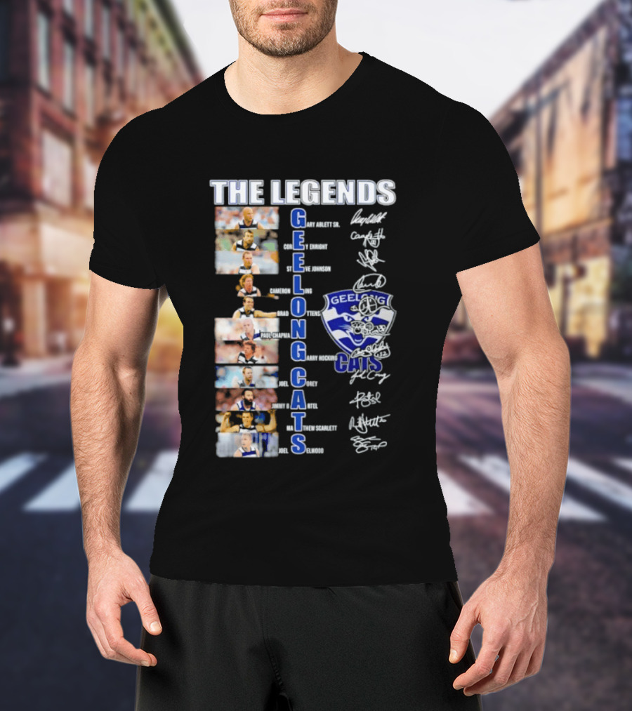 The Legends Of Geelong Cats Player Signatures And Iconic Players T-Shirt