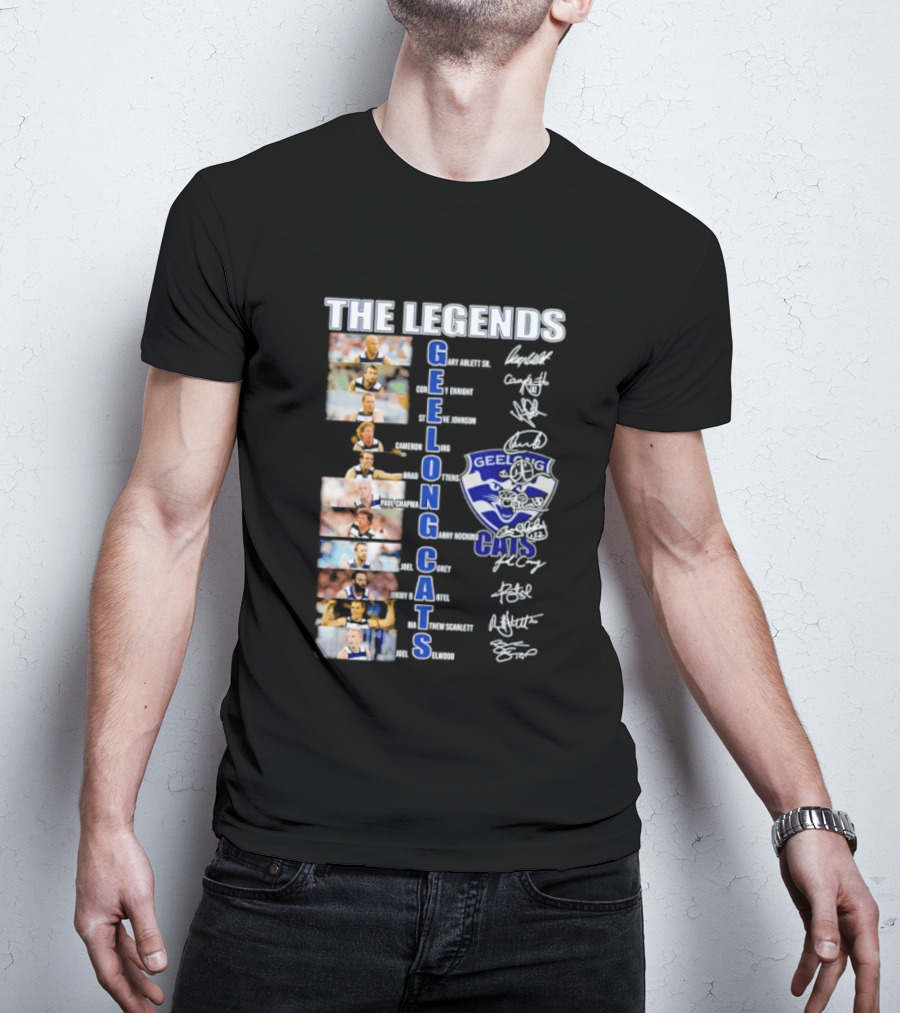 The Legends Of Geelong Cats Player Signatures And Iconic Players T-Shirt