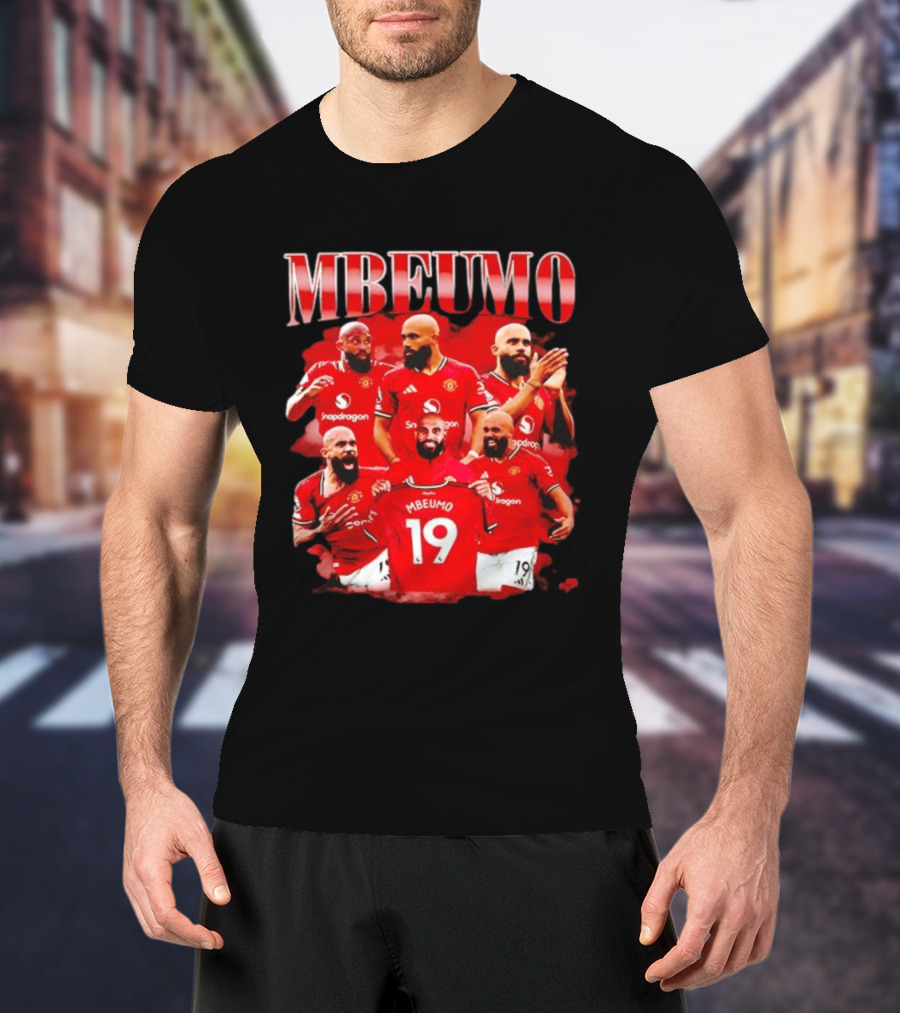Bryan Mbeumo Manchester United Collage Snapdragon Number 19 T-Shirt