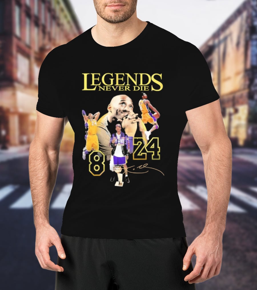 Legends Never Die Kobe Bryant 8 24 Los Angeles Basketball T-Shirt